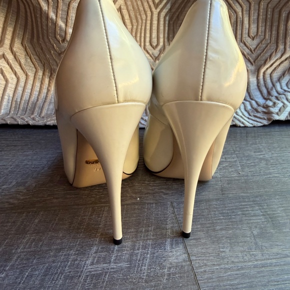 Gucci White Leather Heels 5 inches - Picture 4 of 6